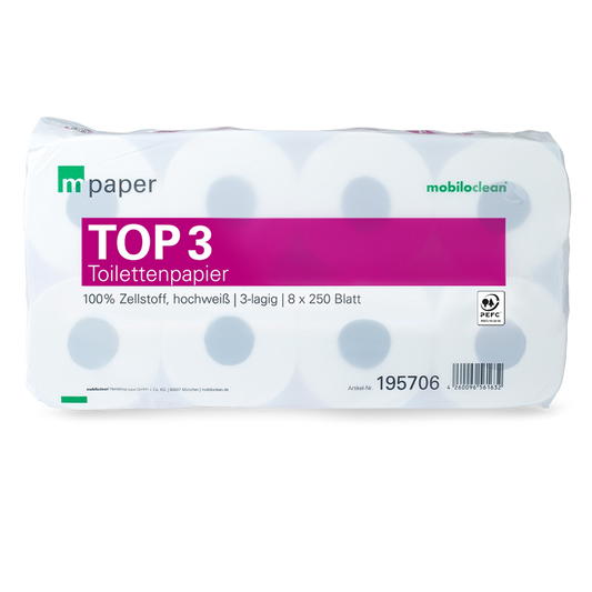 Toilettenpapier - MPAPER TOP³ - 3lg. 250Bl. - 72Rl.