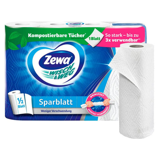 PapierKüchenrollen - ZEWA Sparblatt - 2lg. - 4x74 Bl.